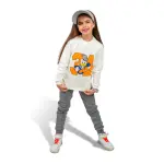 White Sweatshirt with Sequin Orange Donald 🧡🦆