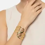 Gold Leaf Design Cuff Bracelet BR-103