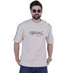 Silver Chest Print Oversize T-Shirt