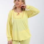 Elegant Cotton Pajama Set – Embroidered Details for Restful Nights
