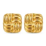 Woven Square Knot Studs EA-217