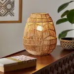 Burlap Boho Table Lamp 025