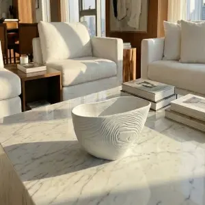 Ripple Stone Decorative Bowl