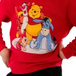 RED Sweatshirt with “ Pooh group ” Print 😎💗