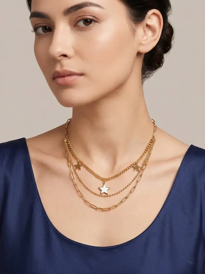 Starlit Sky Multi-Layered Necklace N-89