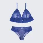 Plus Size Sexy Sheer Lace Mesh Bra Panty Set
