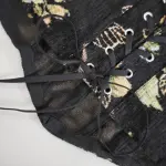 Floral Pattern Black Sculpting Corset