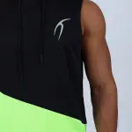 Sleeveless Breathable Green Hoodie