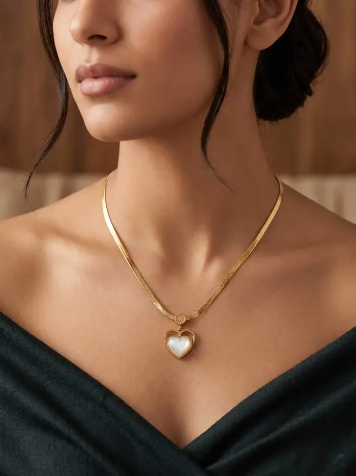 The Golden Heart Necklace N-96