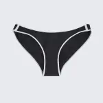 Plus Size Black White Color Block Low Rise Comfort Panty