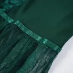 Green Lace Embroidery Negligee Dress