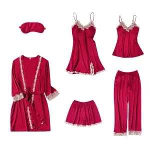 Luxury Satin 6-Piece Sleepwear Set