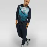 Training Long Sleeves Men's Navy T-Shirt