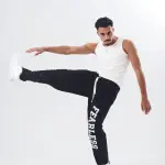 Black Fearless Straight Sweatpants