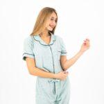 Elegant Buttoned Cotton Pajama Set