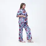 Women’s Summer Pajama Set with Elegant Floral Touch