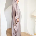 BLUSH PINK SATIN MALHAFA ISDAL