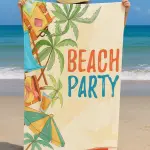 Agha Home Coastal Printed Microfiber Towel