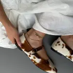 Cow Animal Print Ballet Flats