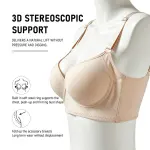 Seamless Deep V Memory Underwire Push Up Bra Plus Size Shaping Bralette