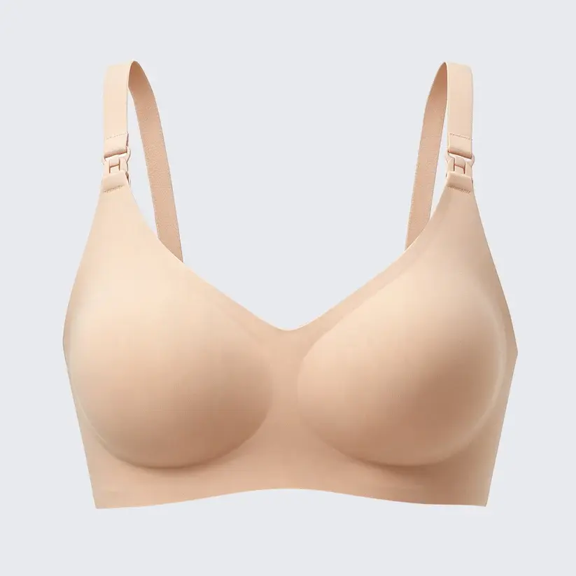 Seamless Front Clip Nursing Bra Plus Size Wirefree Maternity Bralette