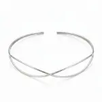 Intertwined Metal Collar Necklace N-70