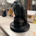 Eternal Sentinel: Meditating Raven | Desktop Ornament