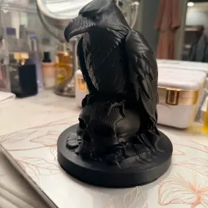 Eternal Sentinel: Meditating Raven | Desktop Ornament