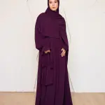 PURPLE CREPE DRESSY ISDAL