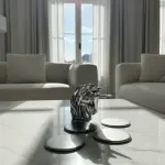 Silver Unicorn Coaster Holder