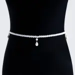 Women's Casual Faux Pearl Drop Waist Chain Simple Versatile Belt