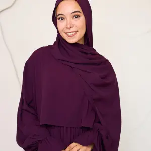 PURPLE CREPE DRESSY ISDAL