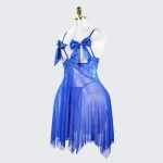 Plus Size Open Bust Adjustable Bow Spaghetti Strap Dress