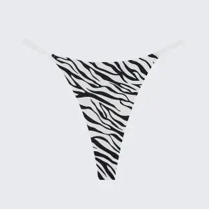 Ice Silk Seamless Low Rise Leopard Thong Panty