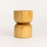 Unique Hand-Turned Wood Stool – Organic Modern Decor