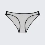 Plus Size Black White Color Block Low Rise Comfort Panty