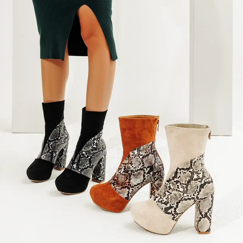 Half-boot suede in Lazar leather B-35