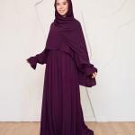 PURPLE CREPE DRESSY ISDAL