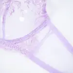 Breathable Skin-Friendly Embroidered Bra Thong Set