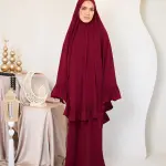 MAROON CREPE SET ISDAL