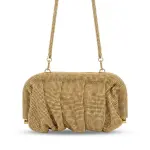 Ruched Golden Shimmer Evening Bag VS-56