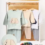 بيجامة قطن خريفي, جيب كلب اذن بارزة ، من بيبي دلع