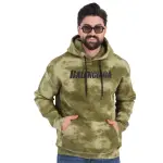 Hooded Melton Textured Olive