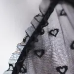 Plus Size Heart Pattern Mesh Lace Lingerie Set