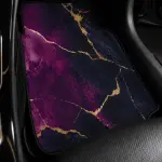 Burgundy Black - Set of 4 Car Mats