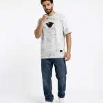 White Oversized Fashion T-Shirt with Chest Print