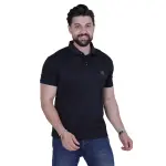 Black Pique Polo