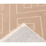 Elite Jacquard Corridor Carpet Geometric Pattern (Beige)
