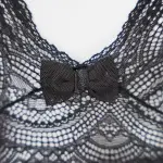 Sheer Embroidered Cutout Long Dress Fine Mesh Lingerie