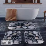 Stones Digital Bathroom Set Non Slip 3Pieces